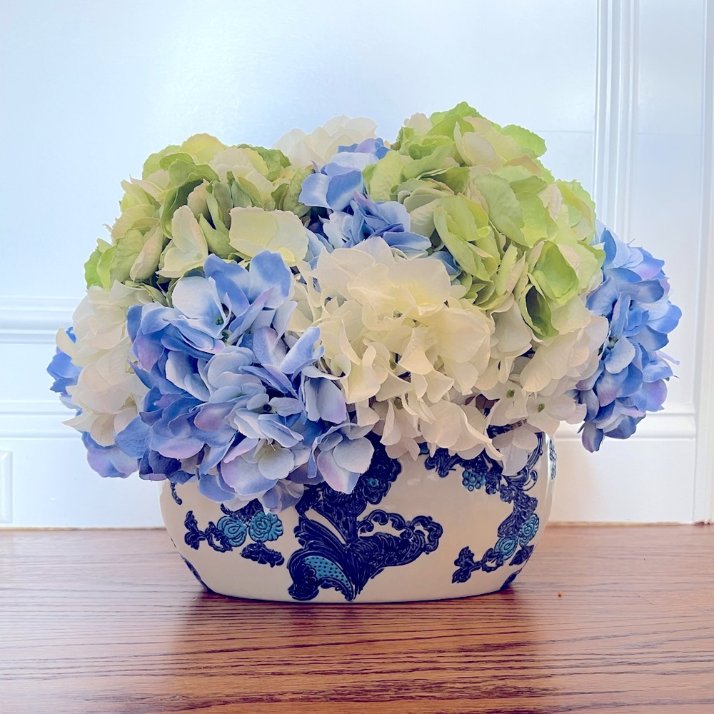 Vibrant Faux Hydrangea Arrangement